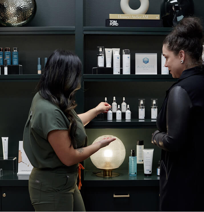 Medical grade skincare consultation at the symm label in Calgary
